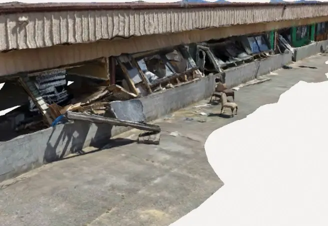 3d model photogrammetry of East Commerce Park Helene flood damage in Black Mountain, NC